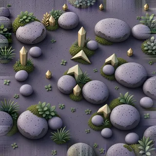 overgrown river pebbles