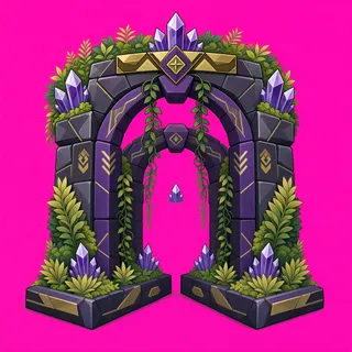 support arch, overgrown