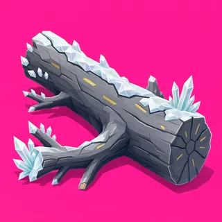 frosted fallen log