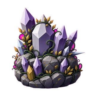overgrown crystal cluster