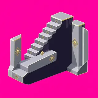 stairs upward, intact