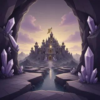 distant stronghold at dusk