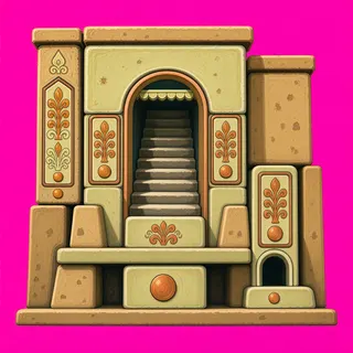 stairs downward, intact