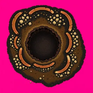 scorch mark, dense arrangement