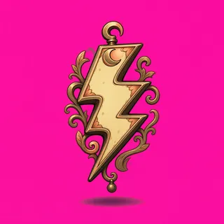 lightning bolt, ornate design