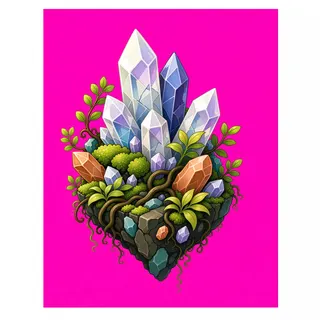 overgrown crystal cluster