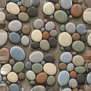 frosted river pebbles