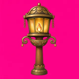 weathered lantern post