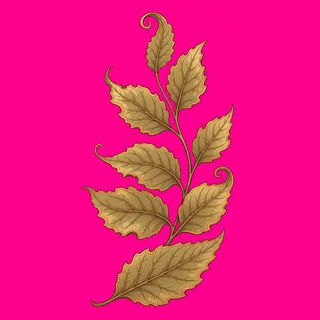 dry leaves, elongated arrangement