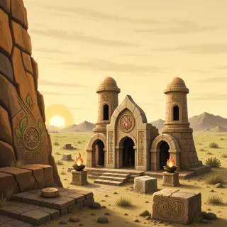 hidden shrine at daybreak