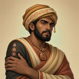 original adult artisan, determined expression