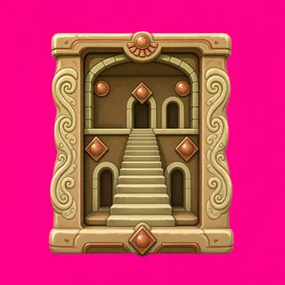 stairs upward, intact