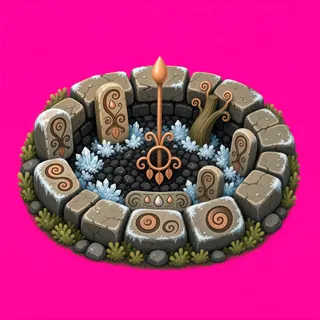 frosted campfire ring