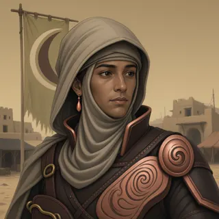 original adult guard, calm expression