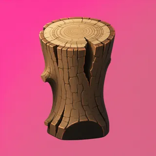 damaged tree stump