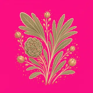 small weeds, irregular arrangement