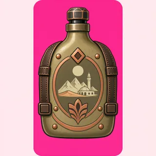 water flask, rare accent design
