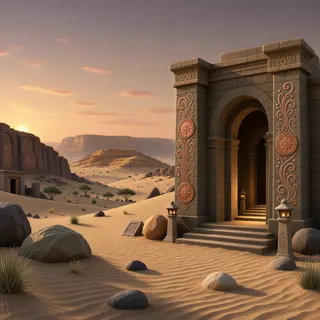 hidden shrine at dusk