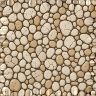 damaged pale pebbles