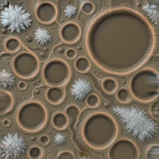 frosted wet mud