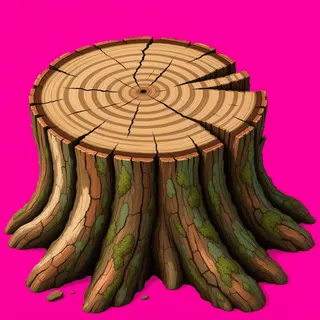 weathered tree stump