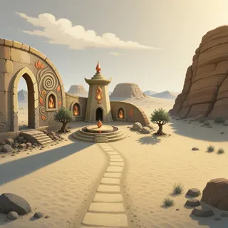 hidden shrine at daylight