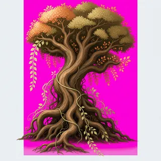 overgrown standing tree