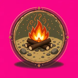 campfire, rare accent design