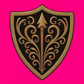 shield, ornate design