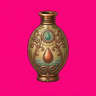 water flask, ornate design