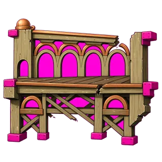 bridge broken section, weathered
