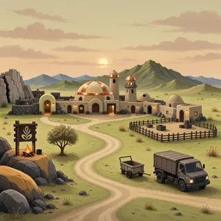 quiet camp at dusk