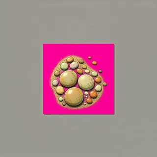 spilled pebbles, sparse arrangement