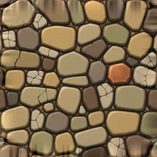 damaged worn cobbles