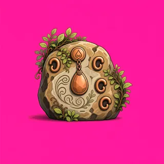 overgrown small rock