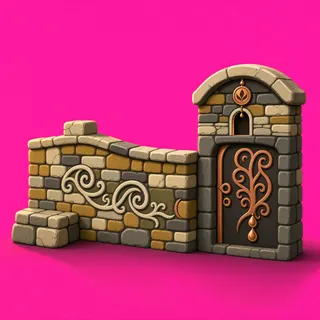 clean stone wall section