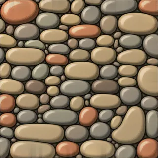 clean river pebbles