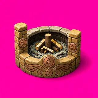 weathered campfire ring