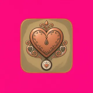 heart, ornate design