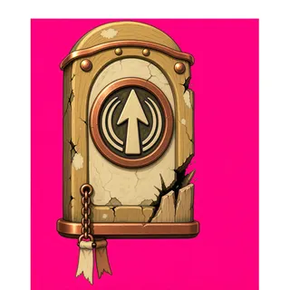damaged wayfinding sign without text