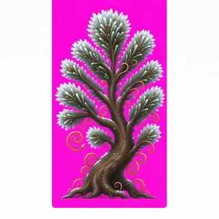 frosted tall shrub