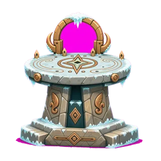 frosted relic pedestal