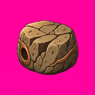 damaged small rock
