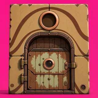 door closed, damaged