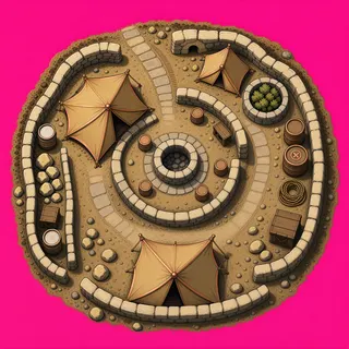 sand scatter, irregular arrangement