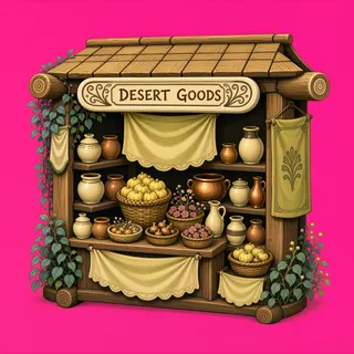 overgrown market stall