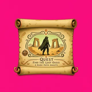 quest scroll, rare accent design