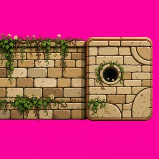 wall end cap, overgrown