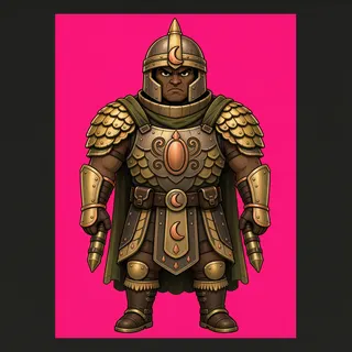 original adult armored enemy, facing south