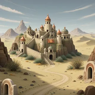 distant stronghold at daylight